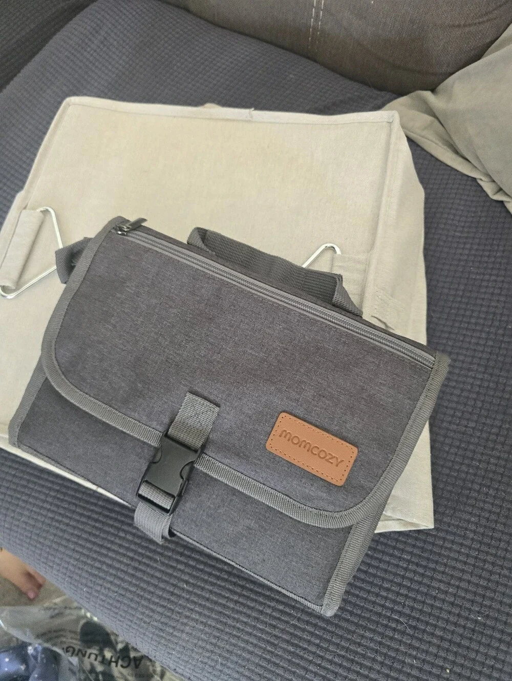 Neutral Gray Fabric Hanging Cubby Organizer - Home Storage & Organization